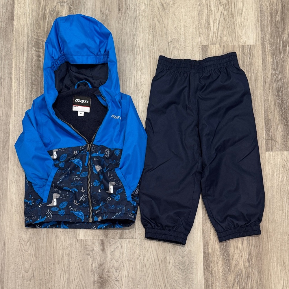 Gustin - Navy Blue Kids' Splash Suit - 2T